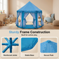 Children's Hexagonal Castle Tent with Mesh Curtains