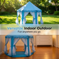 Children's Hexagonal Castle Tent with Mesh Curtains