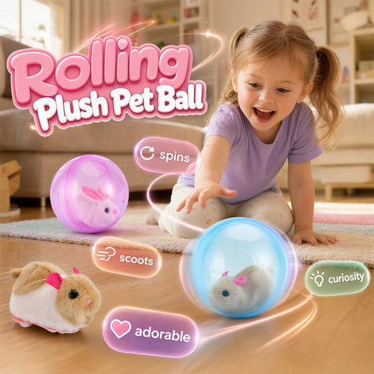 Interactive Plush Animal Rolling Ball