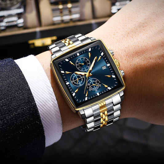 Men's Classic Square Dial Quartz Watch