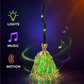 🧙👻 Animated Witch Broom Halloween Decoration with Lights and Sound
