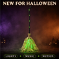 🧙👻 Animated Witch Broom Halloween Decoration with Lights and Sound