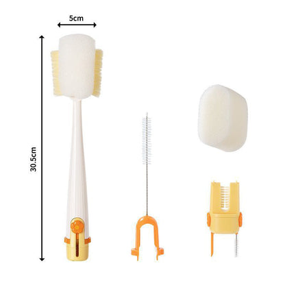 🥳2026 HOT SALE🥳💞50K+ SOLD! 🧽✨ 5-in-1 Bottle Cleaner Set – sponge + straw + lip + gap brush + hook – every corner sparkling clean.  🍼✅