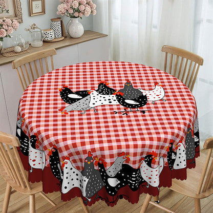 📢📢50% OFF !! 🐓 Red Plaid Rooster Tablecloth