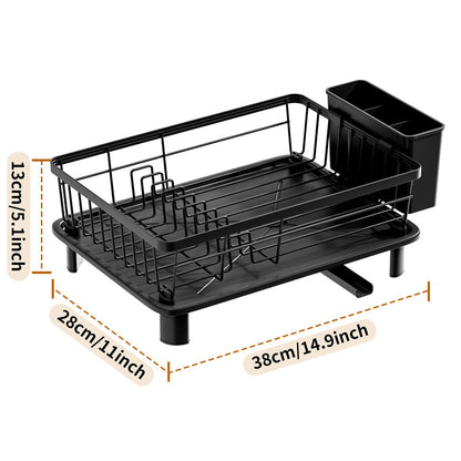 📢📢50% OFF !!⏰Kitchen Dish Rack with 360° Rotating Spout
