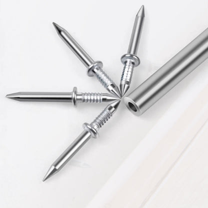 🥾Hardware Carbon Steel Nails – Diamond Head, Strong Penetration – Electroplated, Rust-Resistant – 50PCS with Tools – Easy Install! 🛡️💨