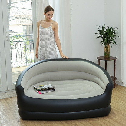 🛋️💨 Inflatable Double Sofa – 50% OFF! Instant comfort, spacious seating, premium flocked surface – quick setup anywhere. 🏠