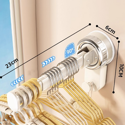 🏆Flash Sale⚡50K+ SOLD! Almost Gone-💥Foldable Telescopic Suction-Cup Hanger Rack