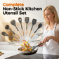 🍳🥄 50% OFF! 🌿🔥 Complete Silicone Kitchen Utensil Set – Non-Stick, Heat-Resistant & Ergonomic Wooden Handles. 1,564 Happy Customers! ✅
