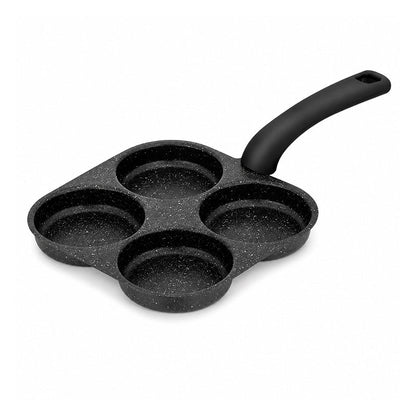 ⏳🔥LIMITED-TIME 50% OFF! ⏰4-Cup Non-Stick Pan – Perfect for Breakfast, Even Heating & Easy Flip – Food-Grade Coating & Durable Cast Iron ✨