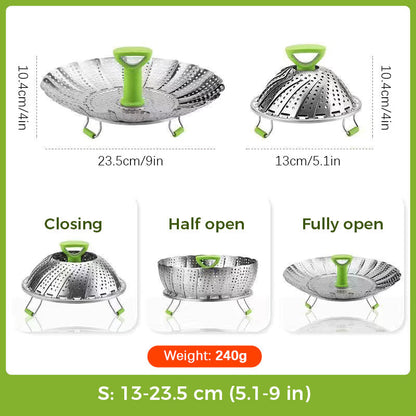 ⏳🔥LIMITED-TIME 50% OFF! 🍲Stainless Steel Expandable Steamer Basket
