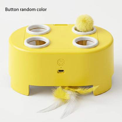 🐱 LIMITED-TIME 50% OFF! ✨ Interactive Whack-a-Mole Cat Toy – Multi-Mode, Quiet, Rechargeable 🪶