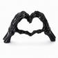 💀 Halloween Resin Skeleton Figurine – Heart Hand Gesture & Gothic Decor 🖤✨