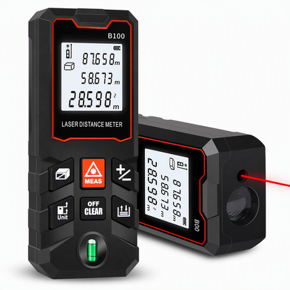 📏 Laser Rangefinder: 40-100m, Optical Focus, Dual-Level Calibration, 6 Modes, Stores 30 Measurements