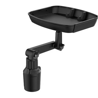 🚗 50% OFF NOW! 🍔 Car Cup Holder Tray – 360° Swivel, Extendable Surface & Phone Slot – Tool-Free Install 💪