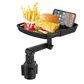 🚗 50% OFF NOW! 🍔 Car Cup Holder Tray – 360° Swivel, Extendable Surface & Phone Slot – Tool-Free Install 💪