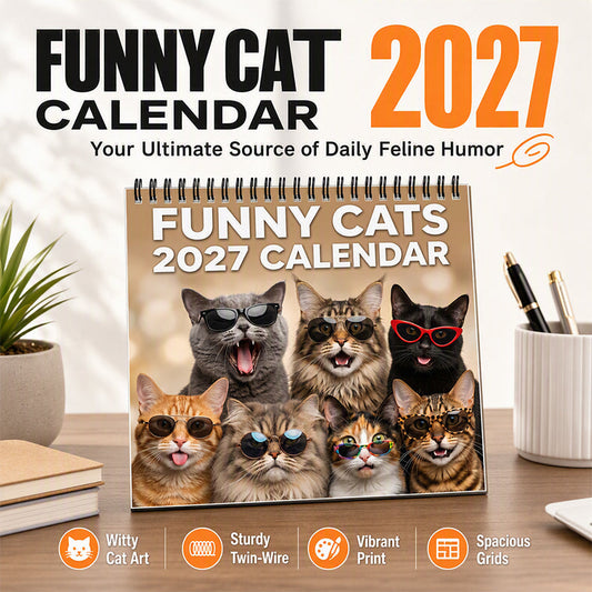 🗓️🐱 2027 Funny Cats Wall Calendar – Sassy Cats & Hilarious Quotes