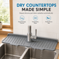 🧽 Silicone Faucet Splash Guard Mat — Drain Fast, Cuttable