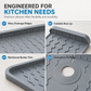 🧽 Silicone Faucet Splash Guard Mat — Drain Fast, Cuttable