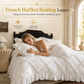🛏️French Princess Style Washed Cotton Bedding Set Simple and Fresh 4-Piece Duvet Cover and Sheet Set for All Seasons
