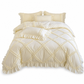 🛏️French Princess Style Washed Cotton Bedding Set Simple and Fresh 4-Piece Duvet Cover and Sheet Set for All Seasons