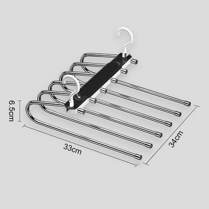 👖🪝Multi-Layer Pants Hanger | Dual-Hanging Modes Maximize Your Closet’s Vertical Space📐