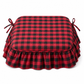 ⏳Limited-time 50% off⏰Christmas Plaid Chair Pad Thickened Non Slip Seat Cushion with Ruffled Removable and Washable Dining Chair Cushion for Office and Home💺