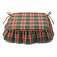 ⏳Limited-time 50% off⏰Christmas Plaid Chair Pad Thickened Non Slip Seat Cushion with Ruffled Removable and Washable Dining Chair Cushion for Office and Home💺