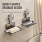 📢📢50% OFF !! ⏰Vacuum Suction Soap Dish: V-Shaped Drainage, Rustproof Aluminum, No Drilling, Twist-Lock🧼