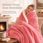 Double Layer Thickened Flannel and Sherpa Fleece Throw Blanket Warm Air Conditioning Blanket