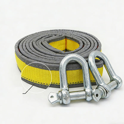 🔧 LIMITED-TIME 50% OFF! 🚗 8-Ton Tow Rope with U-Shackle Hooks – 4m, Reflective, Reinforced Loops ✨