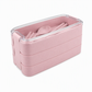 ⭐50% Off！🍱3-Layer Bento Lunch Box with Cutlery Set💚