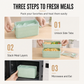 ⭐50% Off！🍱3-Layer Bento Lunch Box with Cutlery Set💚