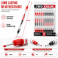 📢📢50% OFF !! ⏰10-Pack Dual Long Head Permanent Marker Pens Waterproof Oil-Based Deep Hole Scribing Markers for Woodworking