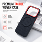 📱 LIMITED-TIME 50% OFF! ✨ Magnetic Woven Texture Phone Case with Gold Trim – Anti-Slip, Shockproof, Wireless Charging ✨