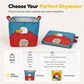 📢📢50% OFF !! ⏰Cute Cartoon Folding Car Trunk Organizer Bin Large Capacity Collapsible Storage Basket for Sundries
