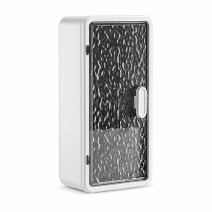 🛁 LIMITED-TIME 50% OFF! ✨ Wall-Mounted Bathroom Organizer – No-Drill, Glacier Texture & Drainage Slots
