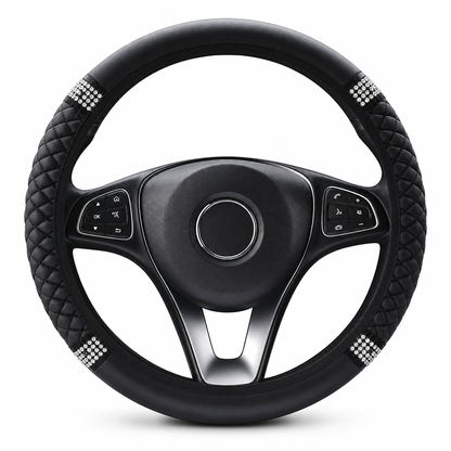💎 Time-Limited Special ✨ Rhinestone Steering Wheel Cover — Sparkling Quilted Luxury 🚗