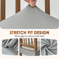 🪑💧Stretch PU Faux Leather Dining Chair Seat Cover | Water- and Stain-Repellent, 360° Fully Elastic Hem⚡