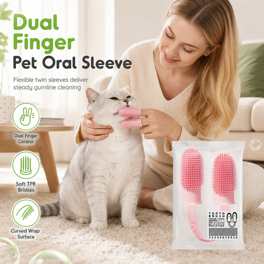 Pet Finger Toothbrush for Dogs and Cats Cleaning and Oral Care