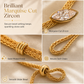 💍Adjustable Gold Color Marquise Cut Zircon Soft Chain Ring for Women Simple Pull Chain Index Finger Ring