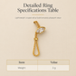 💍Adjustable Gold Color Marquise Cut Zircon Soft Chain Ring for Women Simple Pull Chain Index Finger Ring