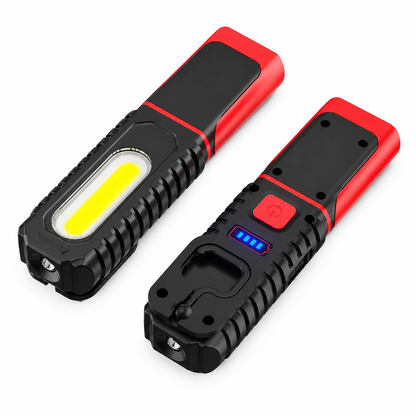 Bright Rechargeable LED Work Light with Magnetic Base Portable Inspection Lamp for Car Repair and Night Market Lighting