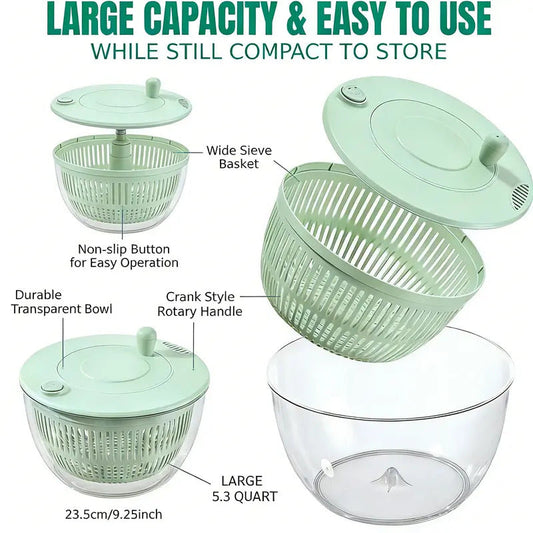 ⏳Limited-time 50% off💥🥗 Salad Spinner with Multi-Function Lid – Wash, Spin & Serve With Less Fuss ✨